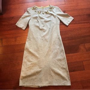 👠beaded midi sweatshirt dress